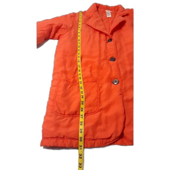 Kiko Woman's Orange   Jacket 100% Silk Size XL with packets Brand New # 86 - Picture 6 of 6